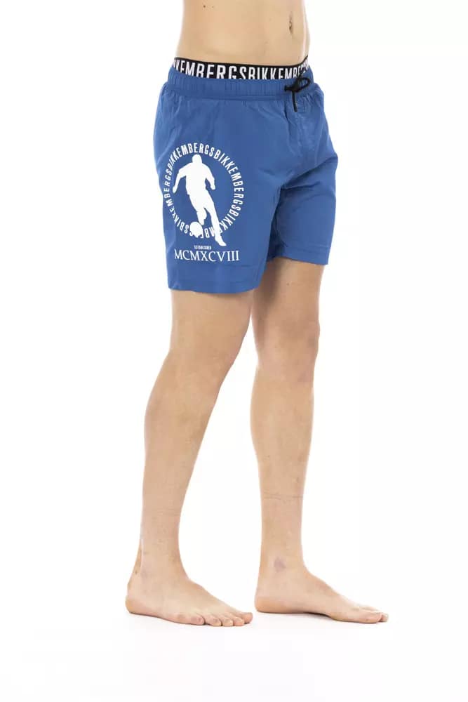 Bikkembergs Blue Polyester Men Swim Short - Image 2