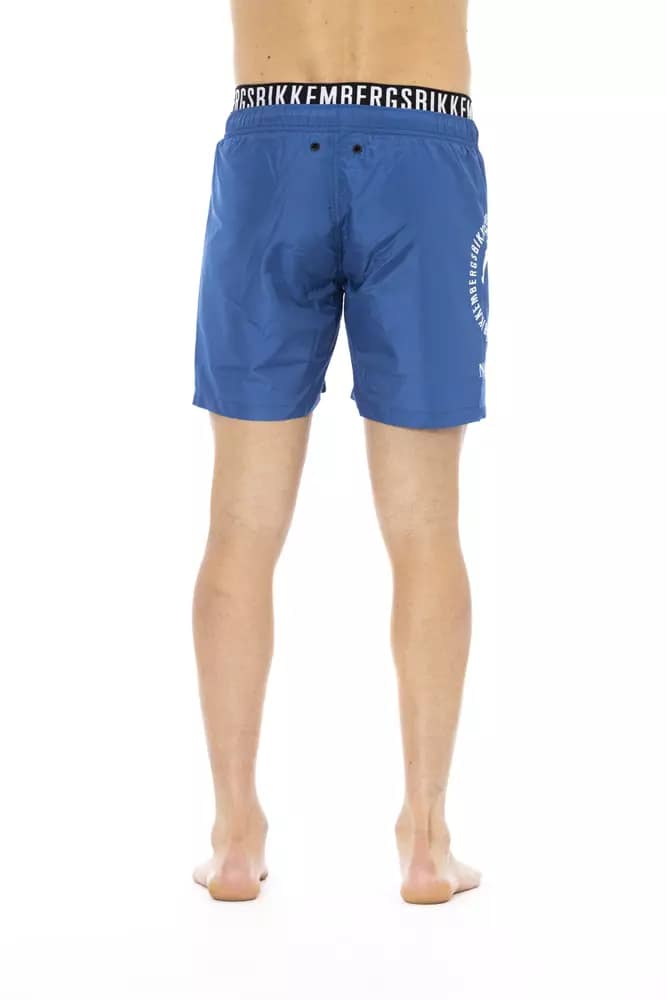 Bikkembergs Blue Polyester Men Swim Short - Image 3
