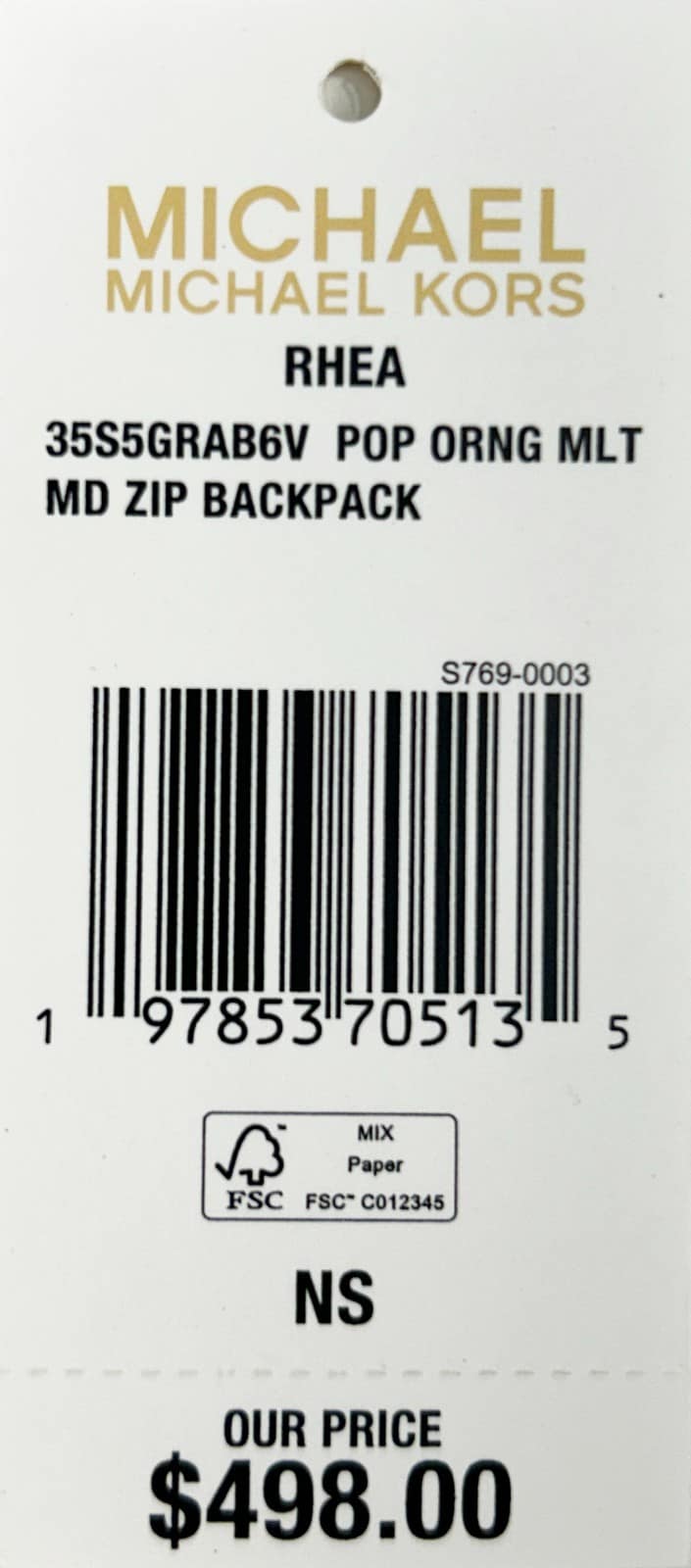 Michael Kors Rhea Medium PVC Backpack Bookbag - Image 5