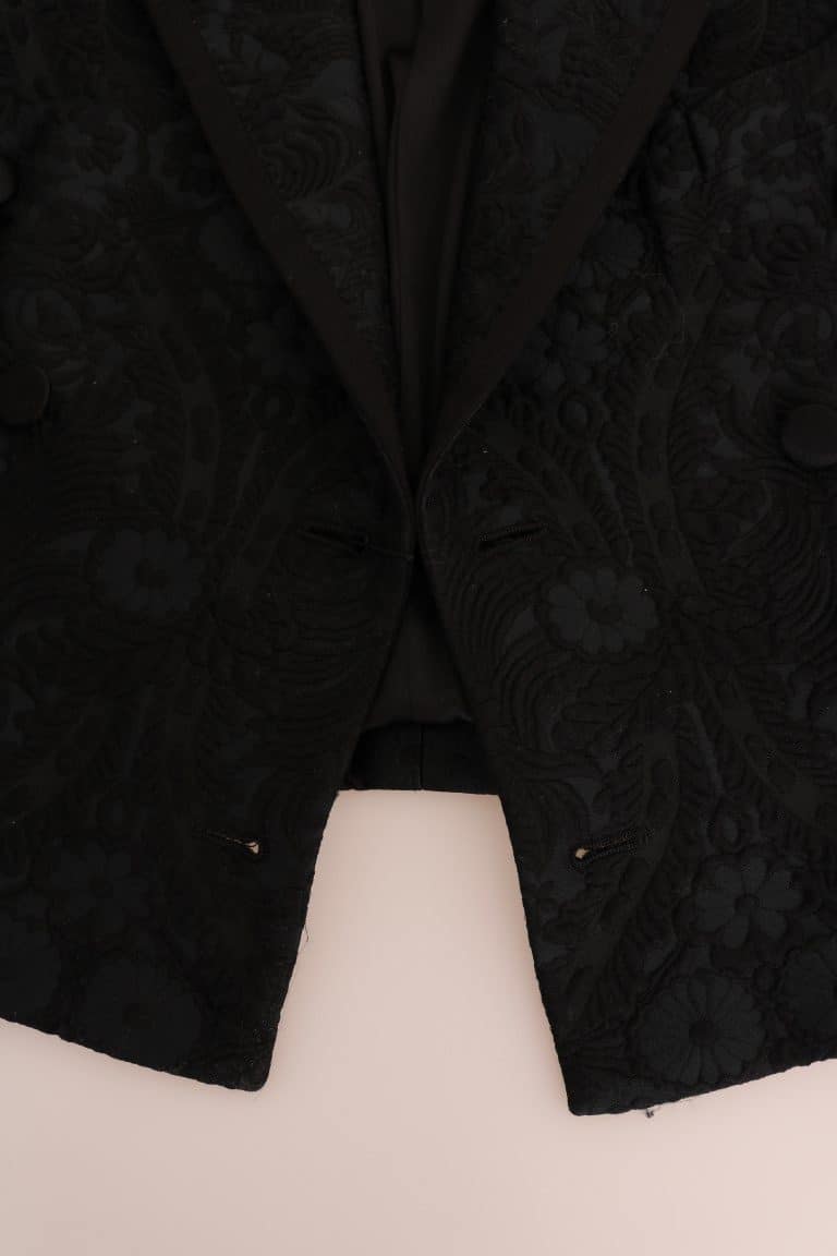 Dolce & Gabbana Black Brocade Blazer Jacket - Image 6