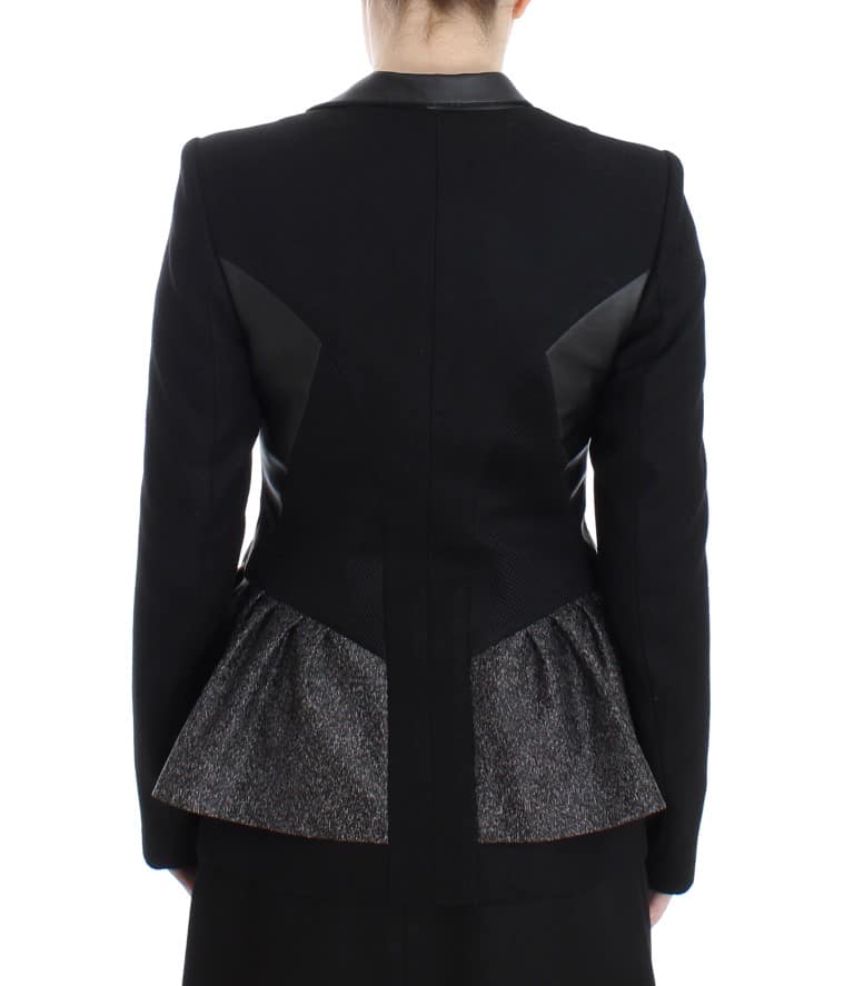 KAALE SUKTAE Black Short Blazer Coat Biker Jacket - Image 3