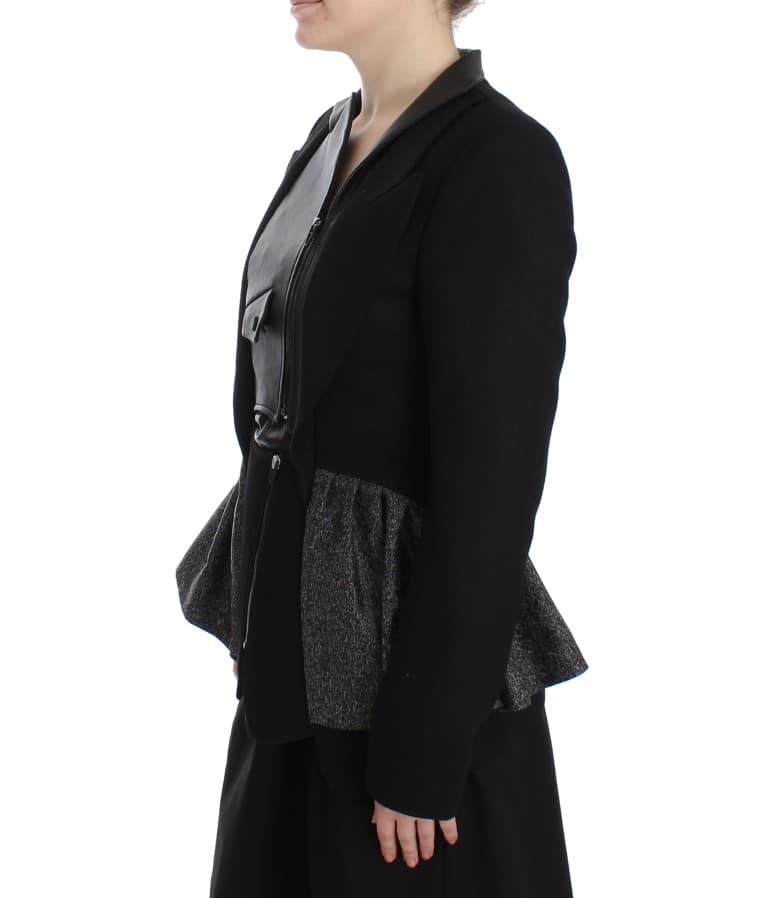 KAALE SUKTAE Black Short Blazer Coat Biker Jacket - Image 2