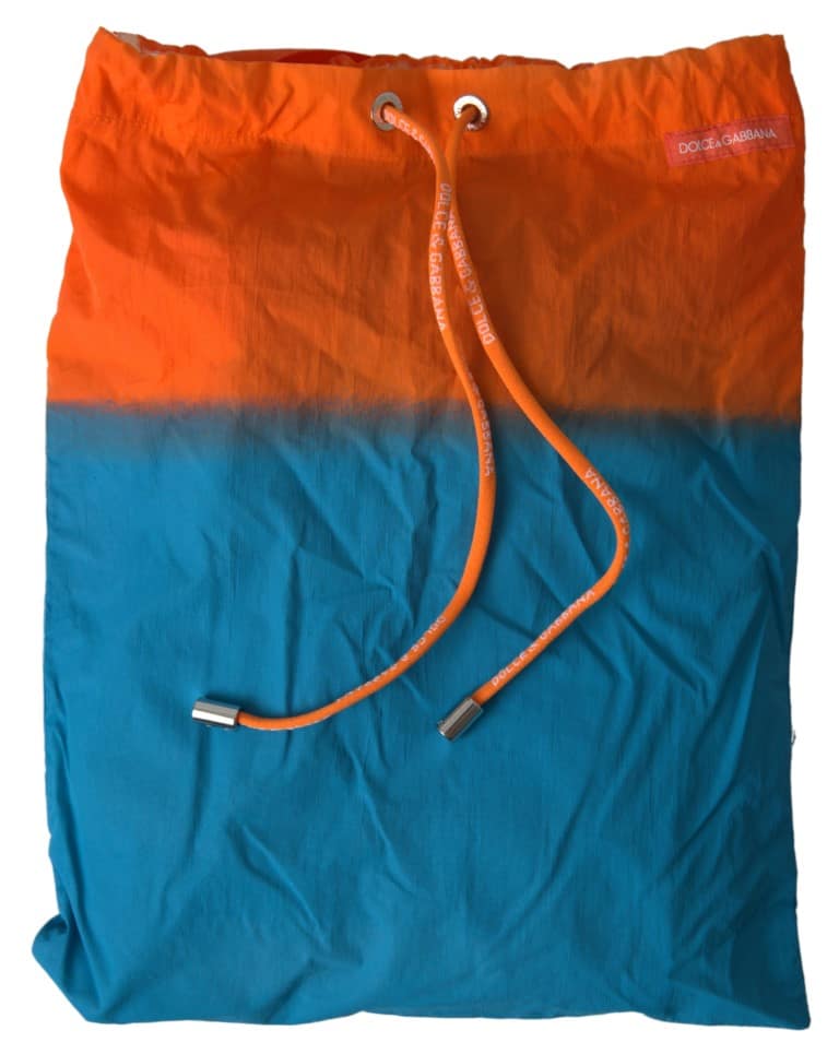 Dolce & Gabbana Orange Blue Gradient Beachwear Swimwear Shorts - Image 3