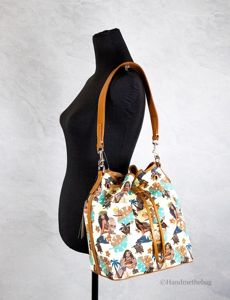 Dooney & Bourke Disney Medium Moana Coated Cotton Bucket Crossbody Bag Purse - Image 2