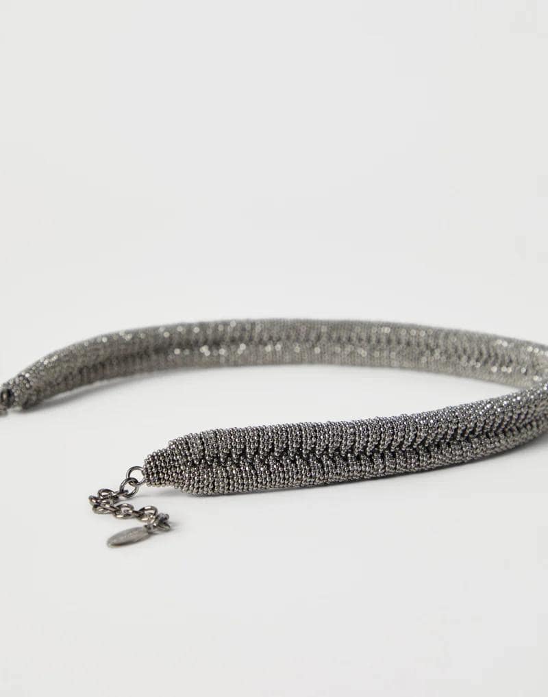 Brunello Cucinelli Gray Brass Necklace - Image 2