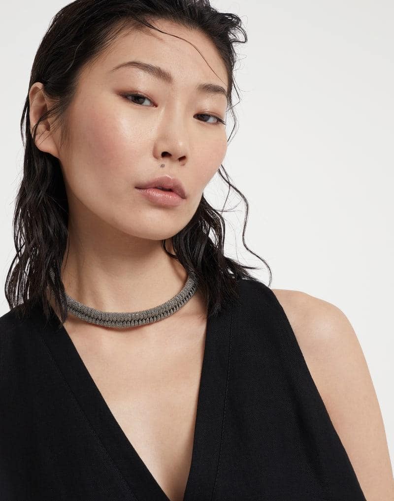 Brunello Cucinelli Gray Brass Necklace - Image 3