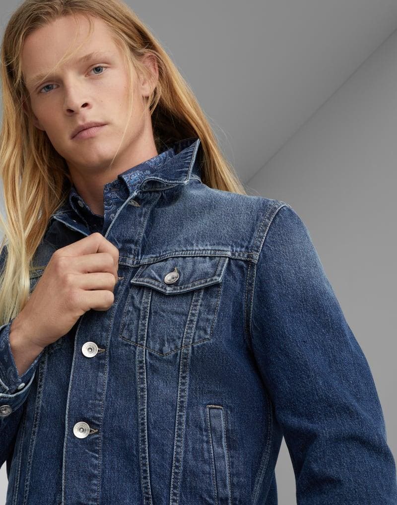 Brunello Cucinelli Gray Cotton Denim Jacket - Image 2