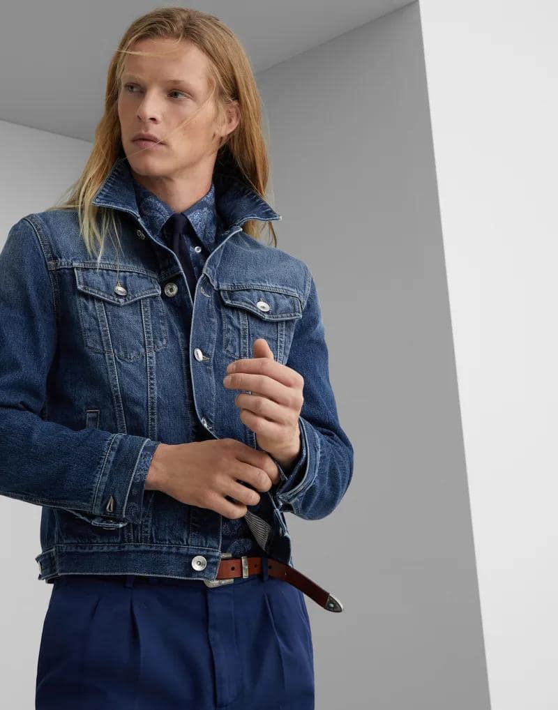 Brunello Cucinelli Gray Cotton Denim Jacket - Image 5