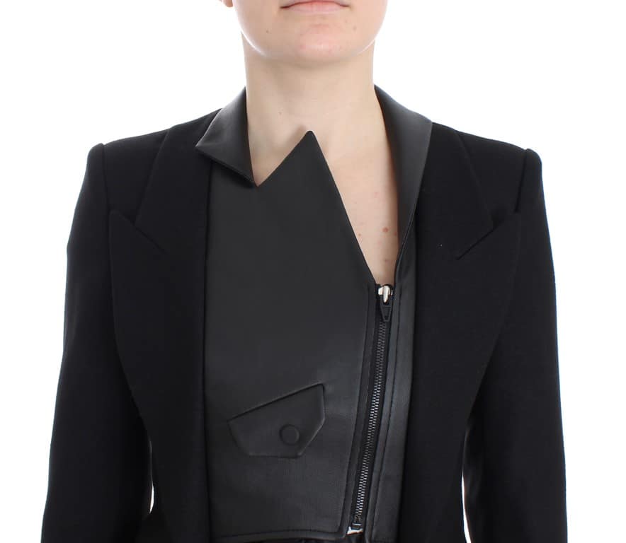 KAALE SUKTAE Black Short Blazer Coat Biker Jacket - Image 5