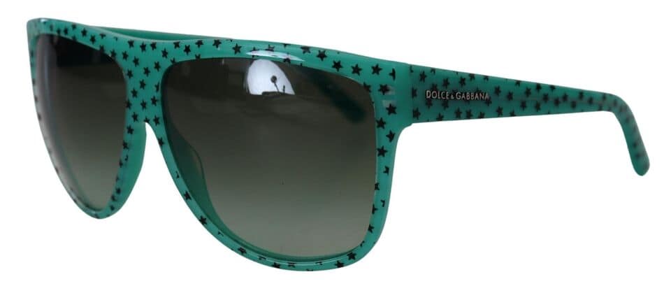 Dolce & Gabbana Green Stars Acetate Square Shades Sunglasses - Image 3