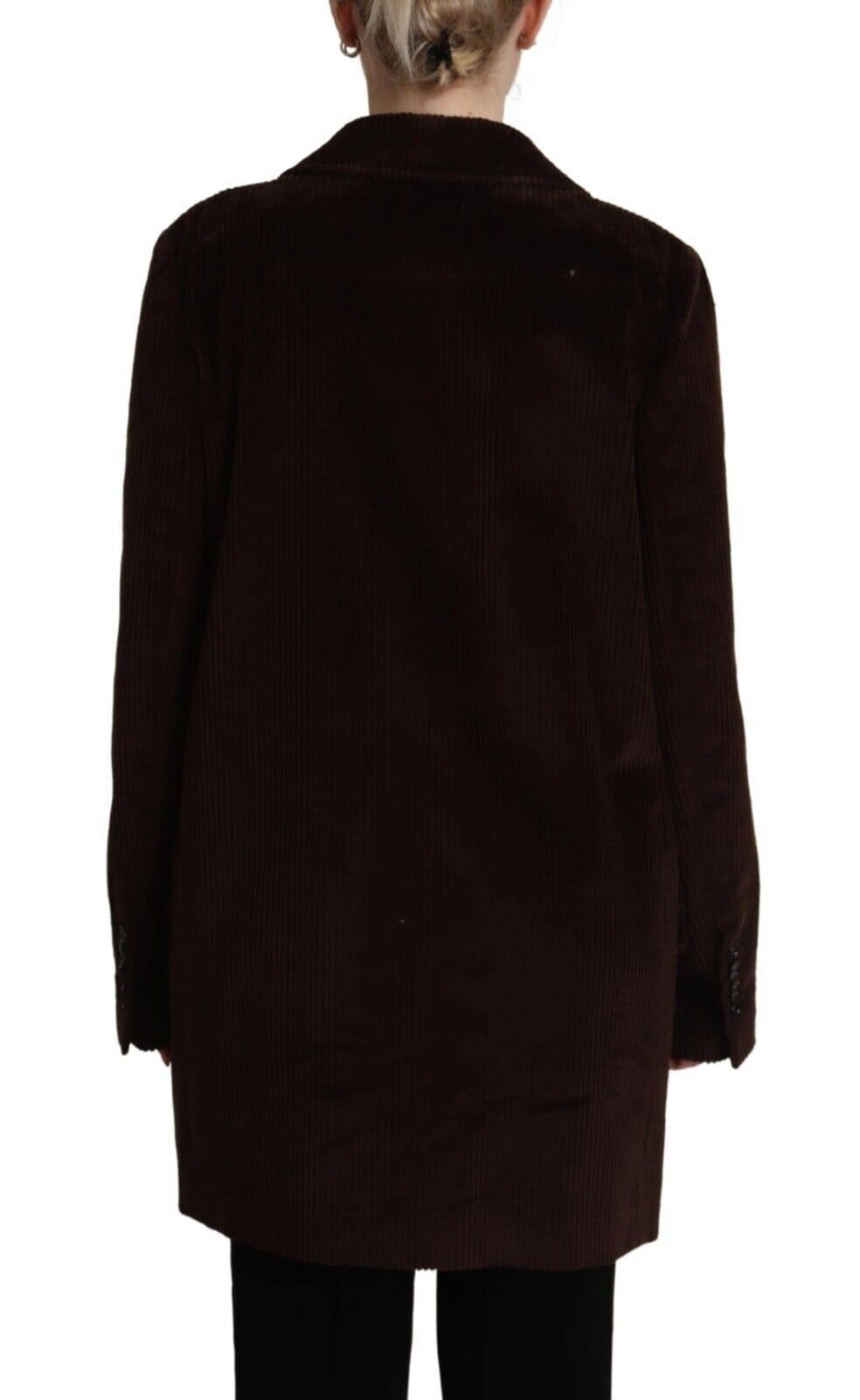 Dolce & Gabbana Bordeaux Corduroy Cotton Blazer Oversized Jacket - Image 3